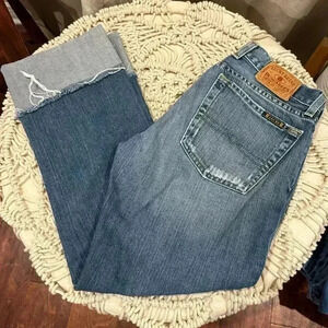 Vintage Lucky jeans cuffed distressed hem